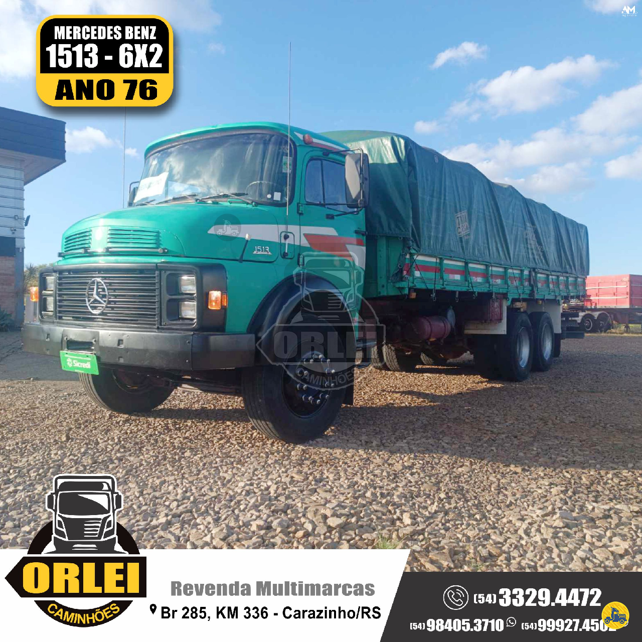 CAMINHAO MERCEDES-BENZ MB 1513 Graneleiro Truck 6x2 Orlei Caminhões CARAZINHO RIO GRANDE DO SUL RS